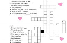 Spanish Valentines Day Crossword Crucigrama San Valentin 476X476 - Printable Valentine Crossword Puzzle