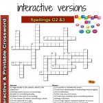 Spelling Grade 2&3 Interactive & Printable Crossword Puzzle   Printable Crossword Puzzle For Grade 2