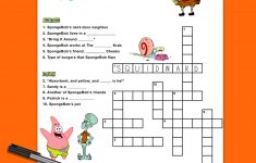 Spongebob Crossword Puzzle | Nickelodeon Parents - Birthday Crossword Puzzle Printable