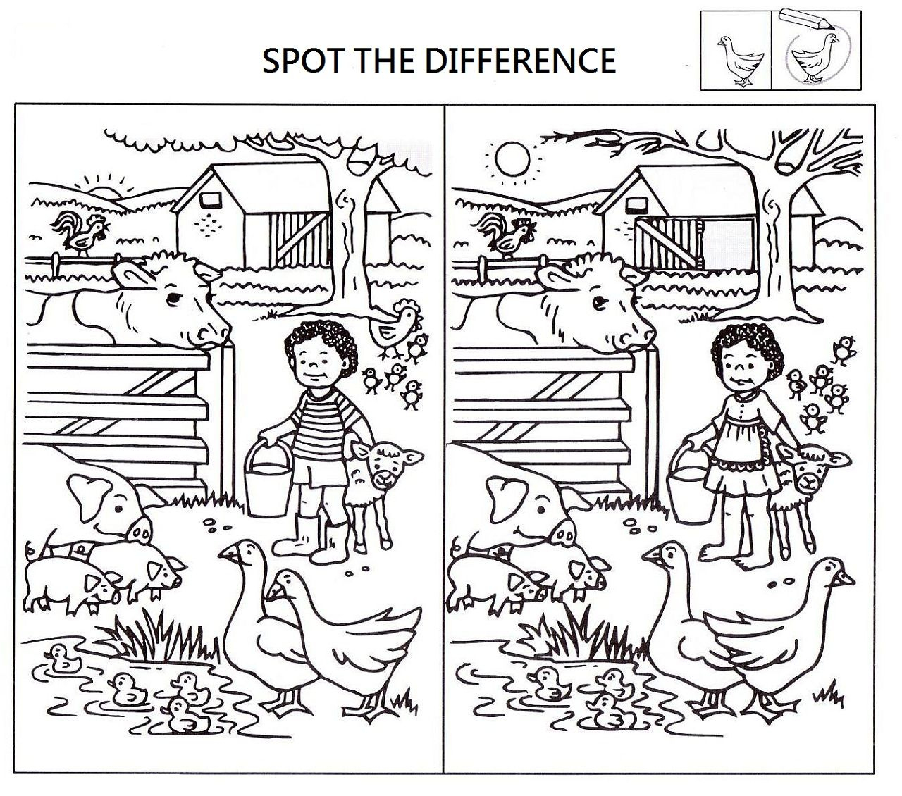 Spot The Difference Worksheets For Kids | English Language | Spot - Printable Spot The Difference Puzzle