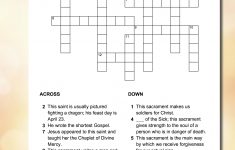St George &amp; Sacraments Crossword - | Printable Activities For Kids - Printable Holy Week Crossword Puzzle