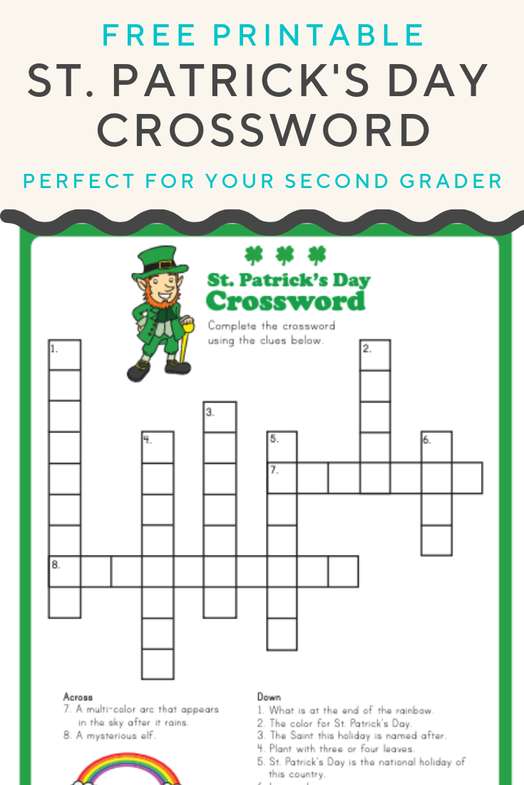 St Patrick s Day Crossword Puzzle Printable Printable Crossword Puzzles