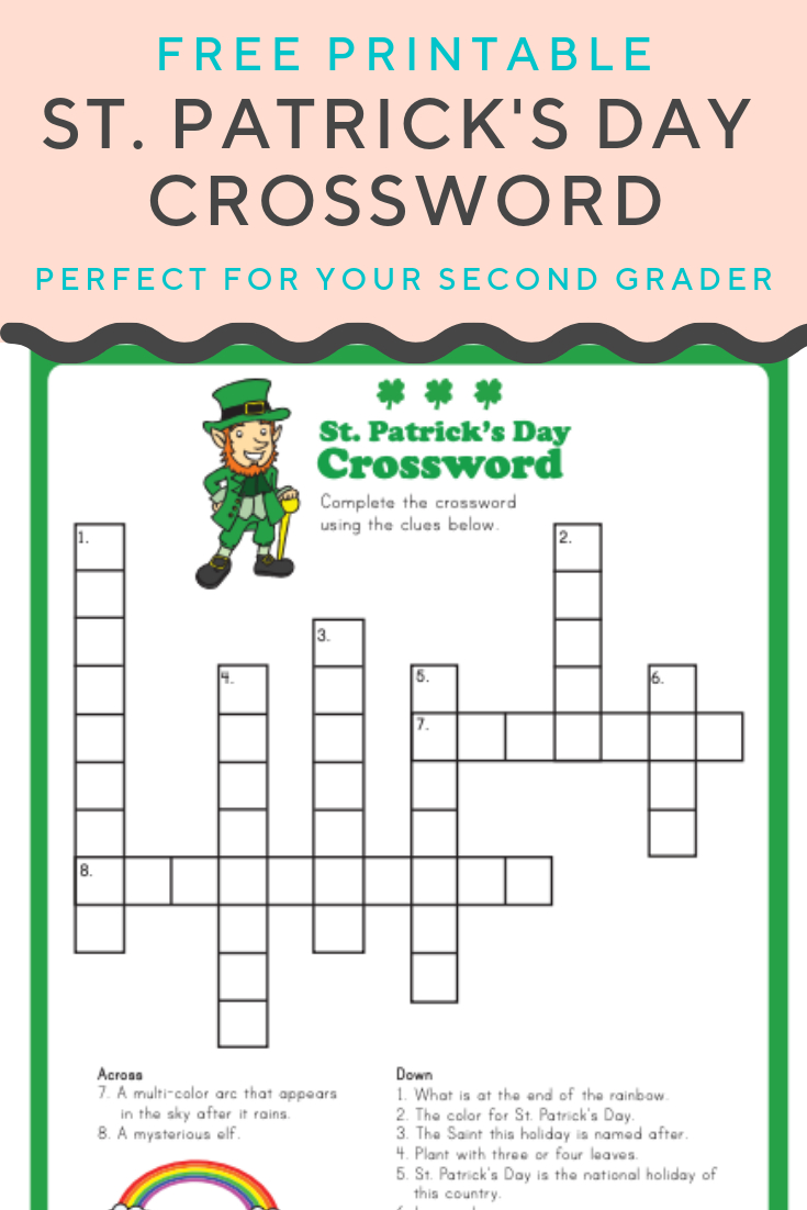 St. Patrick&amp;#039;s Crossword | Puzzles And Mazes | Crossword, Puzzles For - Free Printable Crossword Puzzles Holidays