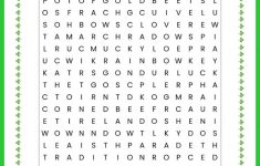 St. Patrick's Day Word Search Free Printable Worksheet - Free Printable St Patrick's Day Crossword Puzzles