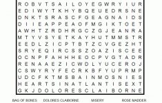 Stephen King Books Printable Word Search Puzzle - Printable Puzzle Books