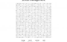 Stress Management Word Search - Wordmint - Printable Crossword Puzzles On Anger Management