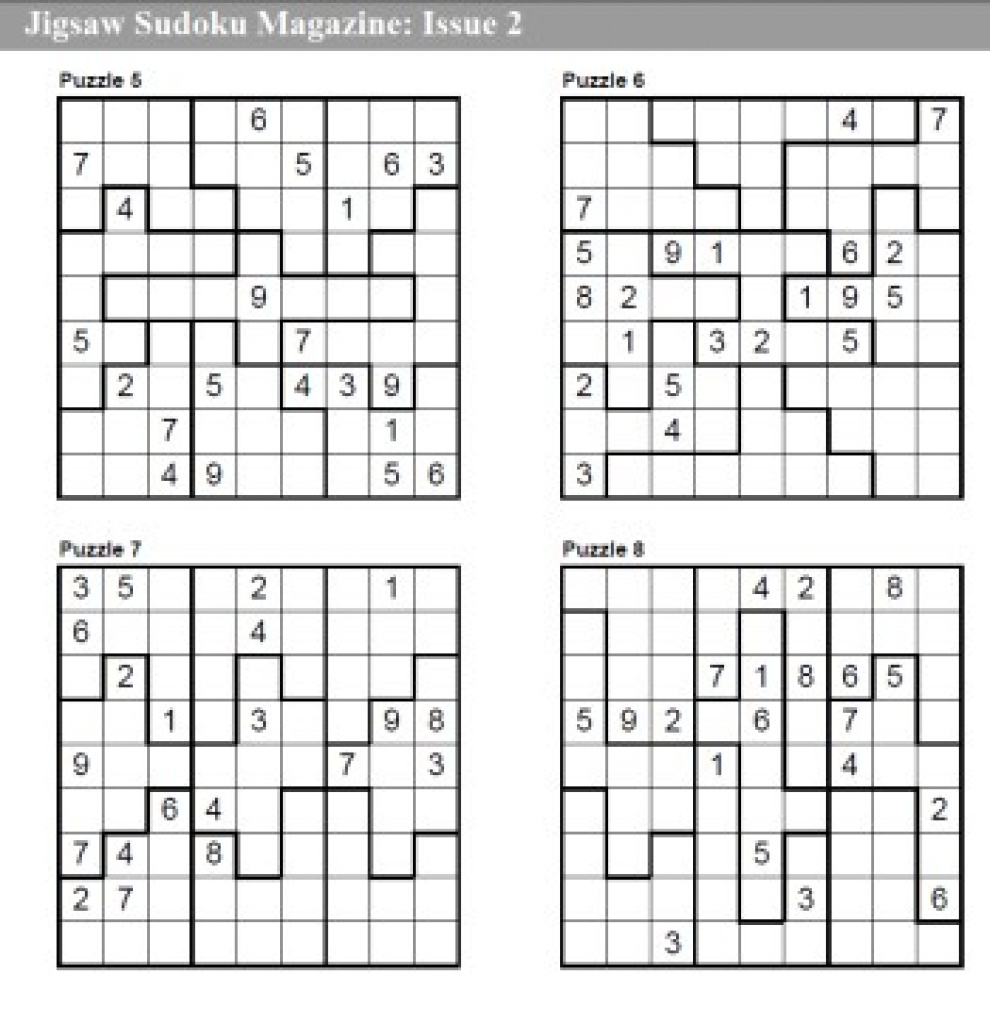 Sudoku Free Printable Puzzles 4 Per Page | Kids Activities - Free - Printable Sudoku Puzzles 4 Per Page