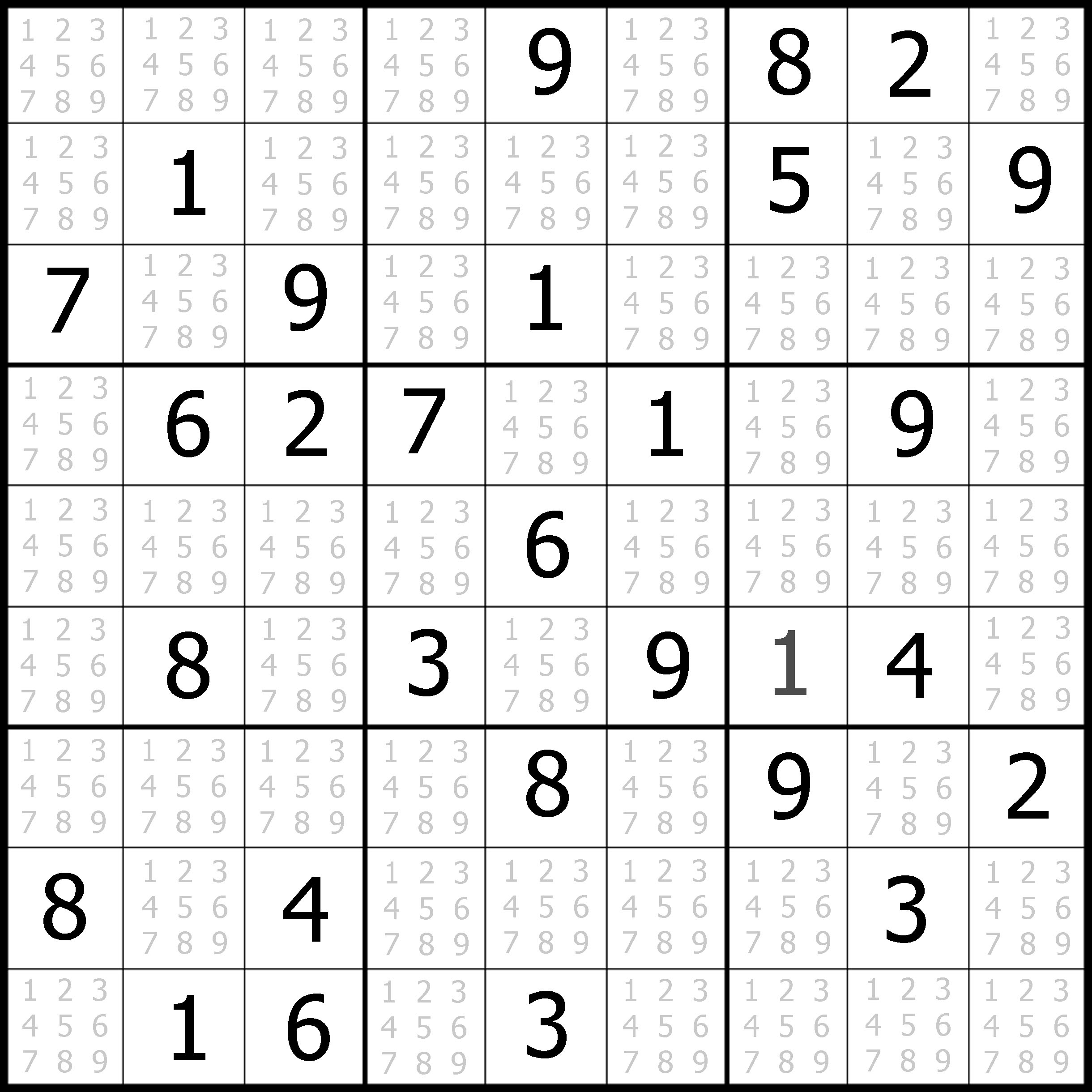 Free Printable Easy Sudoku