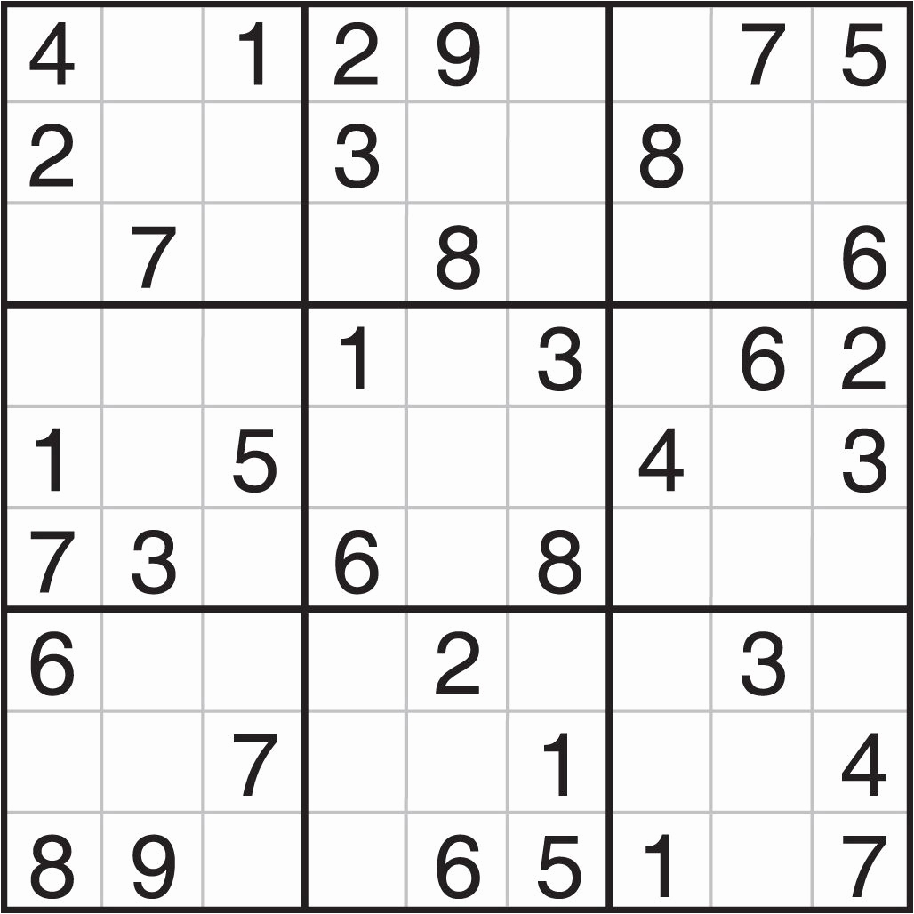 Sudoku Puzzles To Print Free Download Sudoku Printables Easy For - Printable Sudoku Puzzle Medium