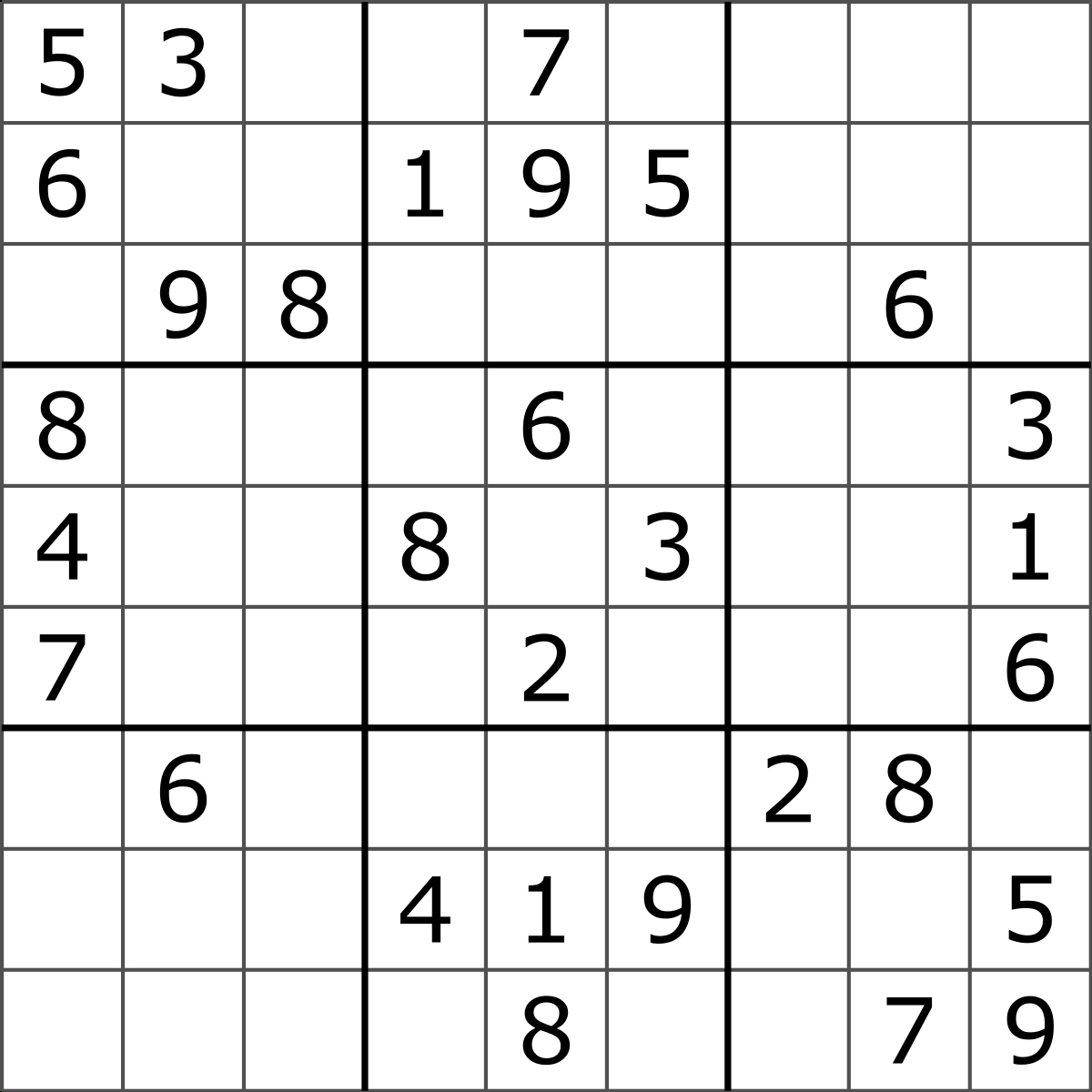 Sudoku Solving Algorithms - Wikipedia - Printable Sudoku Puzzles 9X9