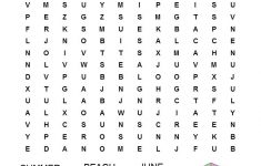 Summer Word Search Free Printable | Word Searches | Summer Words - Printable Word Puzzles Free