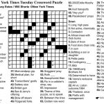 Sunday Crossword Puzzle Printable Ny Times Syndicated Answers   Free   La Times Sunday Crossword Puzzle Printable