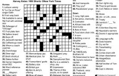 Sunday Crossword Puzzle Printable Ny Times Syndicated Answers - Free - Printable Crossword Puzzles La Times