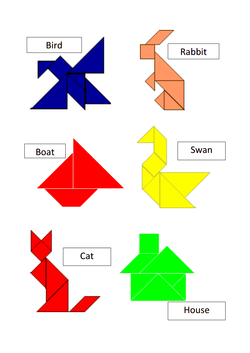 Tangram Templates.pdf | Math | Tangram Puzzles, Math Games, Puzzle - Printable Tangram Puzzles And Solutions