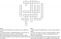 Technology Crossword Puzzle Crossword - Wordmint - Printable Computer Crossword Puzzles With Answers