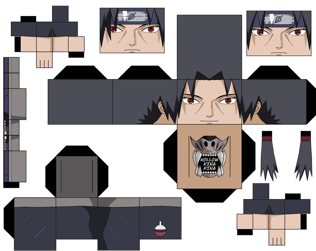 Teen Itachi Paper Toy | Free Printable Papercraft Templates - Printable Naruto Crossword Puzzles