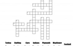 Thanksgiving Crossword Puzzle Printable With Word Bank - Printable November Crossword Puzzles