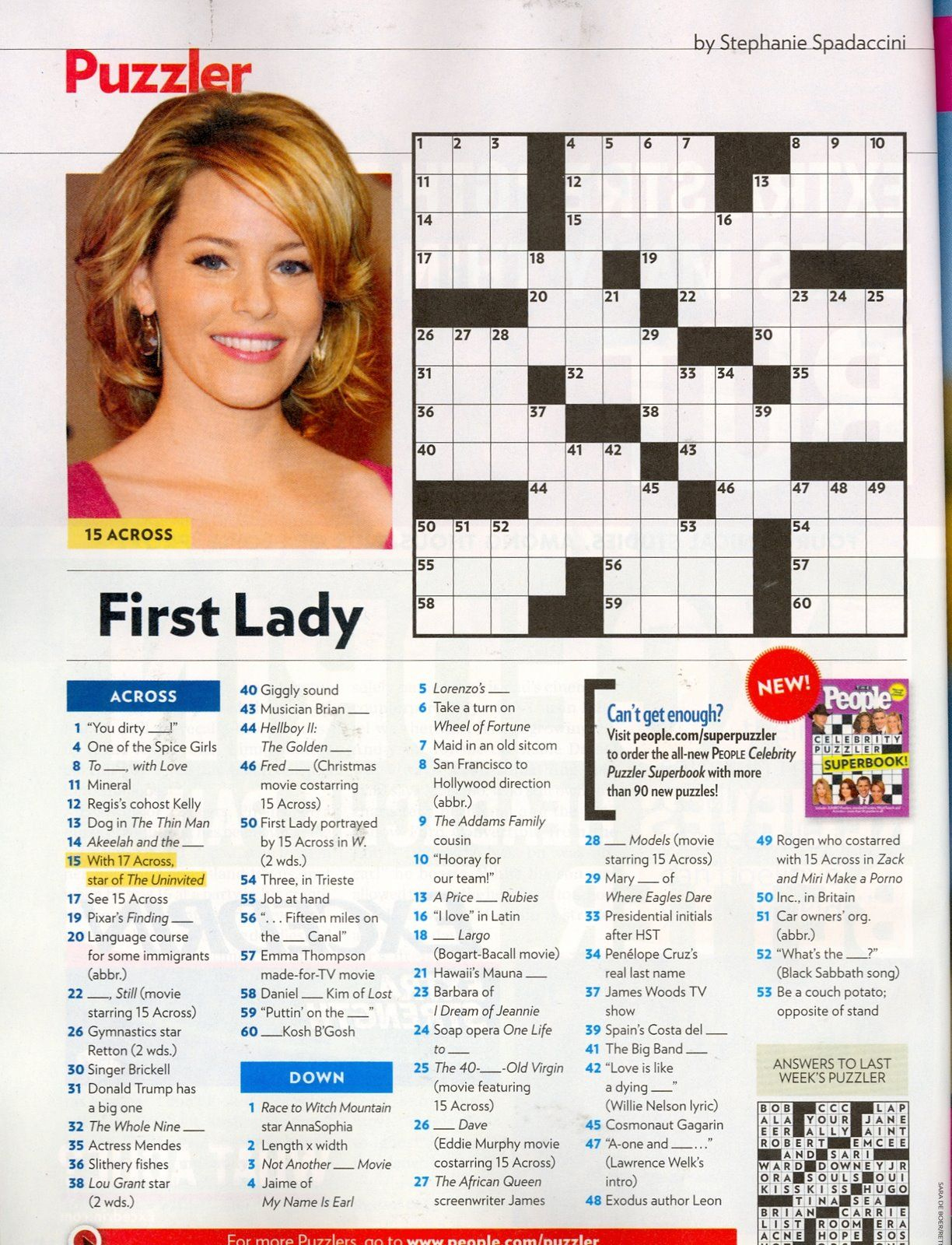 Free Printable People Magazine Crossword Printable People Crossword