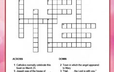 The Annunciation Crossword | Religion | Crossword, Art, Trivia - Printable Joseph Crossword