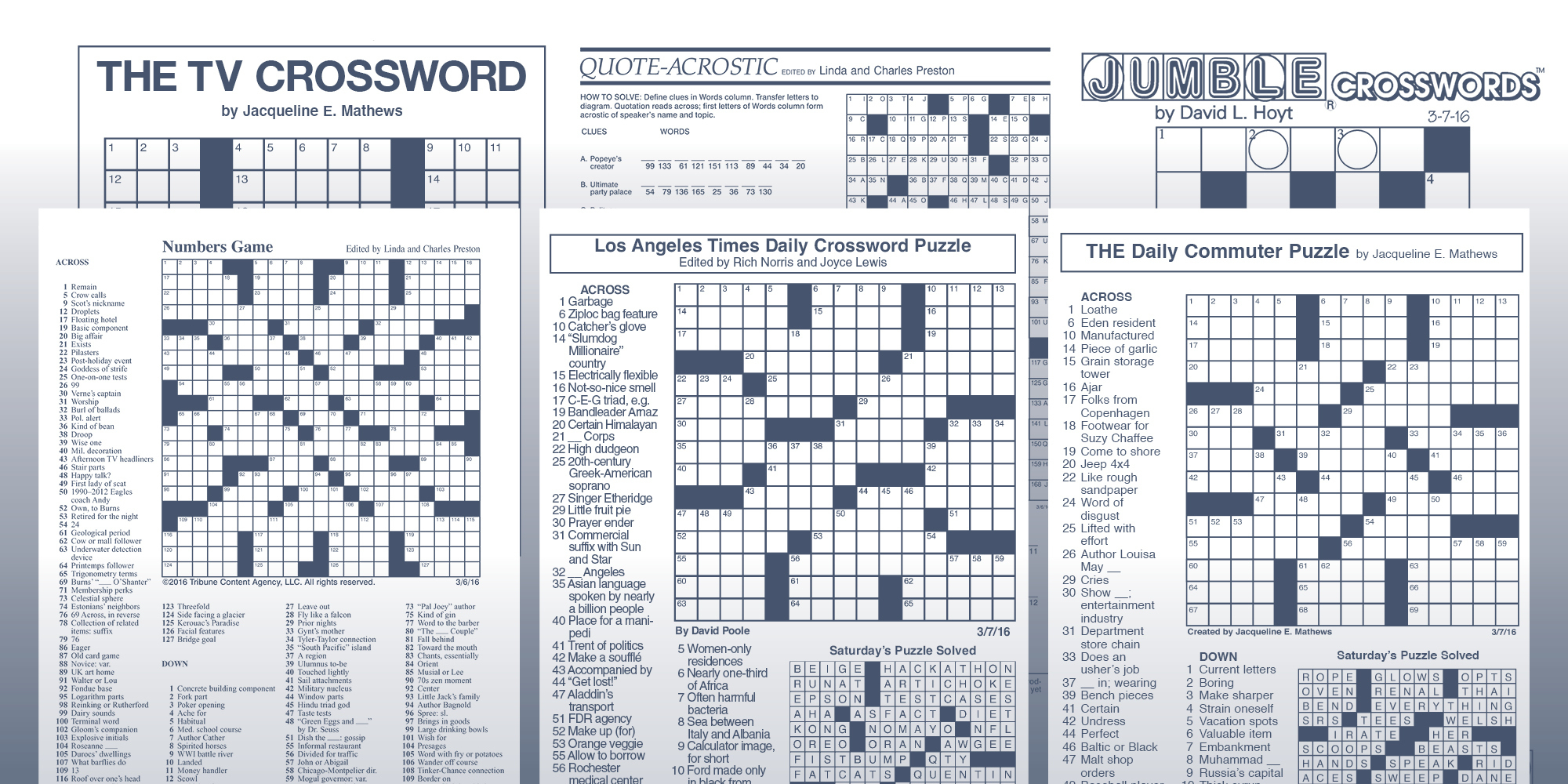 The Daily Commuter Puzzlejackie Mathews | Tribune Content Agency - Printable Commuter Crossword Puzzles