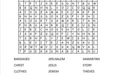 The Good Samaritan Crossword Puzzle- Parables ~ Sunday School - Printable Bible Puzzles Kjv