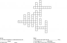 The Liturgical Year Crossword - Wordmint - Printable Epiphany Crossword Puzzle