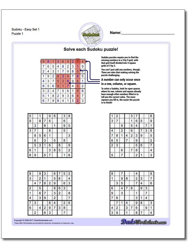 These Printable Sudoku Puzzles Range From Easy To Hard, Including - Printable Puzzles For Adults Pdf