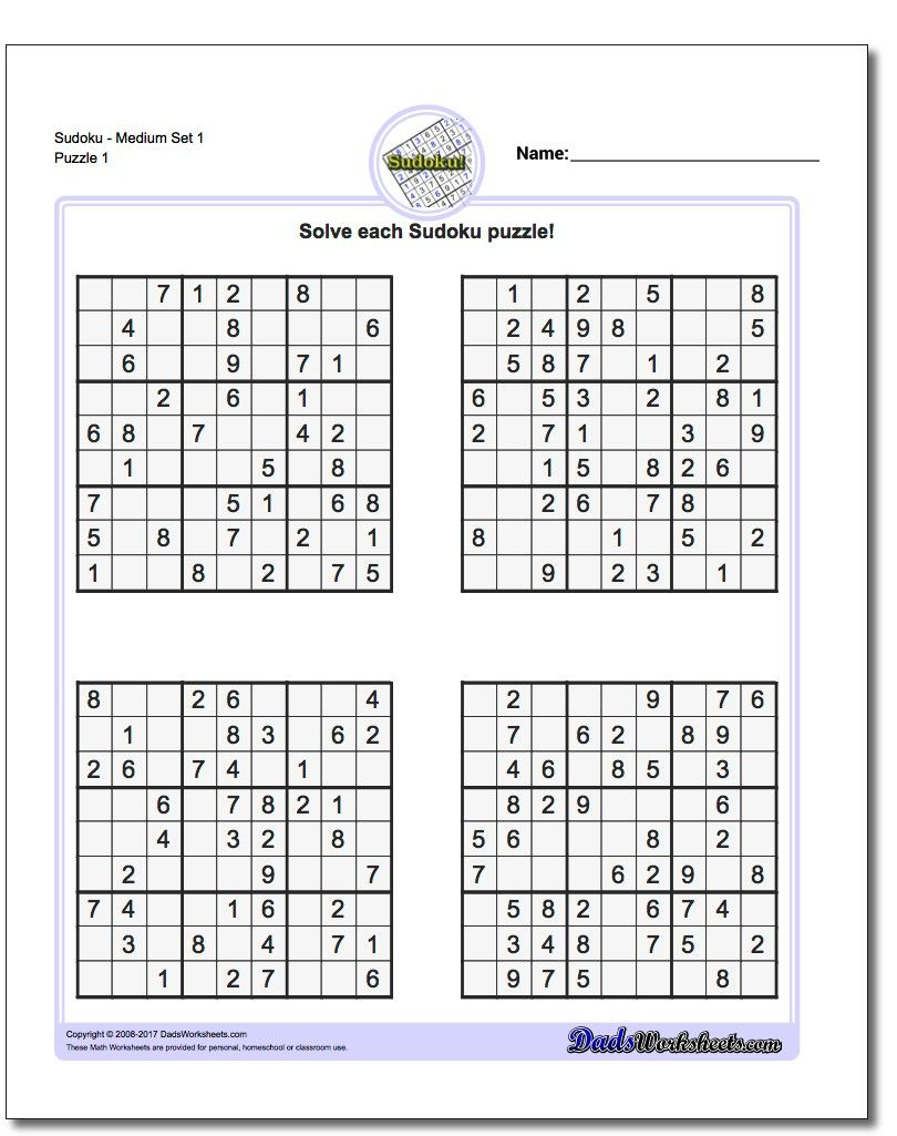 These Printable Sudoku Puzzles Range From Easy To Hard, Including - Printable Sudoku Puzzle Hard