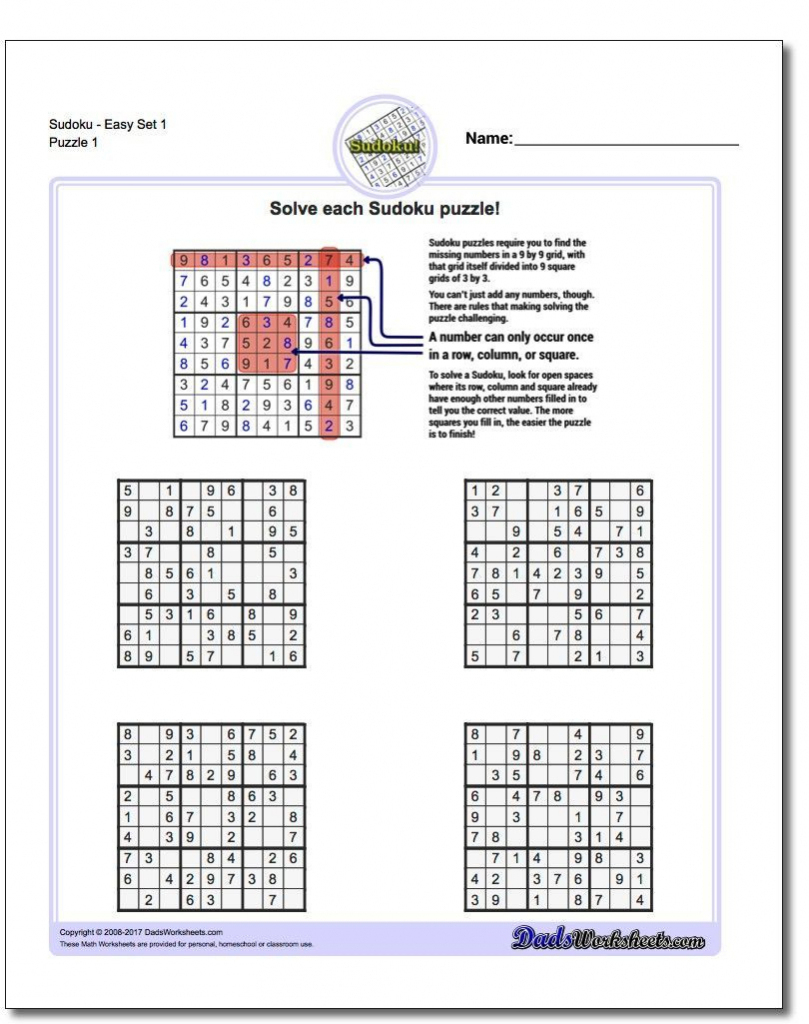 These Printable Sudoku Puzzles Range From Easy To Hard, Including - Printable Sudoku Puzzles Pdf