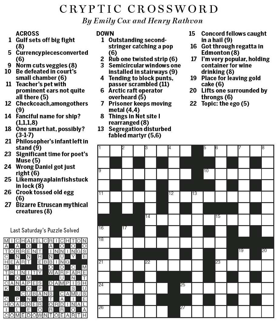 crossword clue for