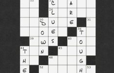 Today's Crossword Too Easy? Try Solving Down Clues Only - Wsj - Wall Street Journal Printable Crossword Puzzles