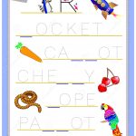 Tracing Letter R For Study English Alphabet. Printable Worksheet For   Letter T Puzzle Printable