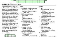 Turning Points (Saturday Puzzle, April 15) - Wsj Puzzles - Wsj - Wall Street Journal Crossword Puzzle Printable