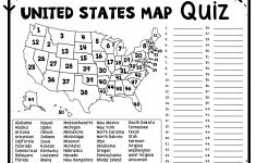 United States Map Quiz &amp; Worksheet: Usa Map Test With Practice - 50 States Crossword Puzzle Printable