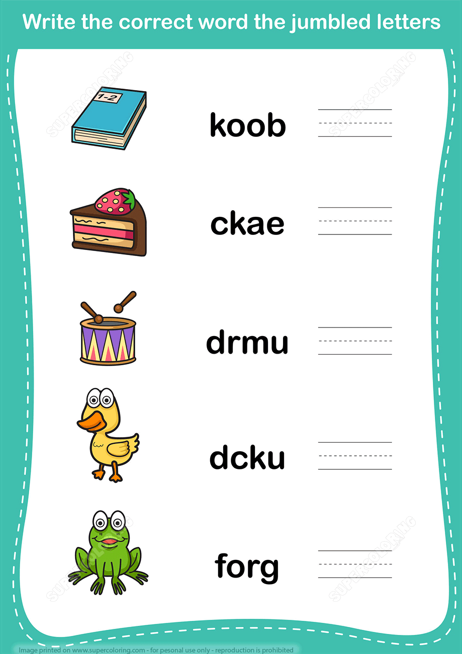 Unscramble Word Worksheet Copy | Free Printable Puzzle Games - Free Printable Unscramble Puzzles