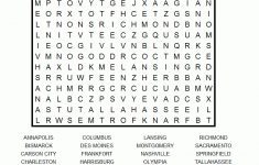 Us State Capitals Printable Word Search Puzzle - Printable State Puzzle