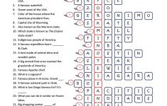 Usa Crossword (Key) Worksheet - Free Esl Printable Worksheets Made - Printable Usa Crossword