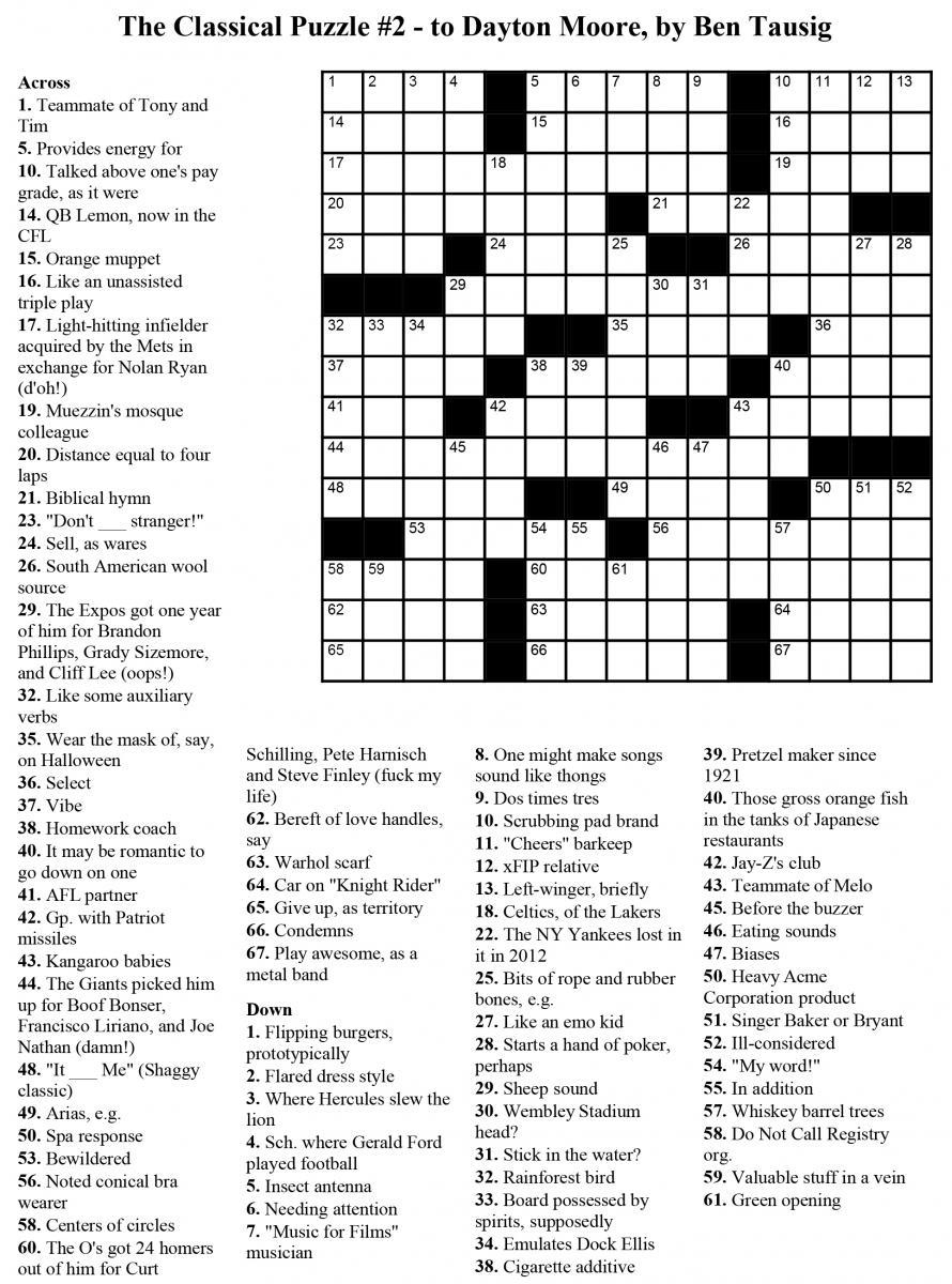 Usa Crossword Puzzles Printable – Jowo - Free Printable Crosswords - Printable Crossword Usa Today