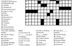 Usa Today Printable Crossword | Freepsychiclovereadings Pertaining - Birthday Crossword Puzzle Printable