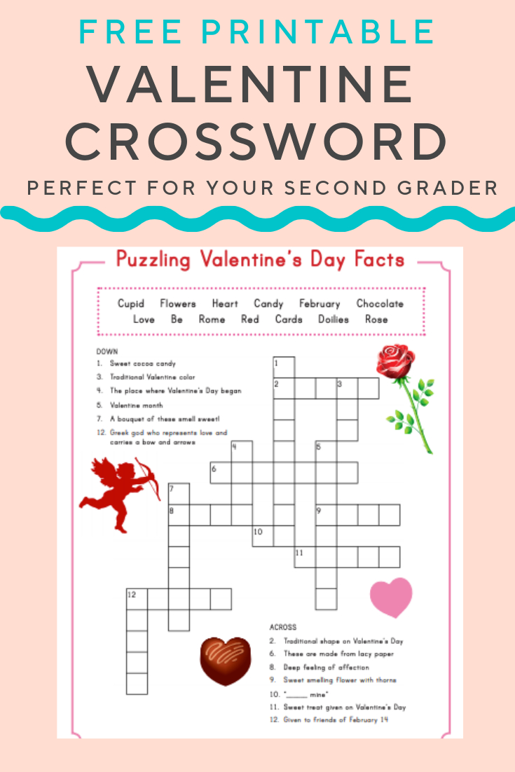 Valentine Crossword | Elementary Activities And Resources - Free Printable Valentine Crossword Puzzles