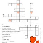 Valentine Crossword Puzzle   Sunshine And Rainy Days   Free Printable Valentine Crossword Puzzles