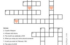 Valentine Crossword Puzzle | Valentine Printables | Crossword, Kids - February Crossword Puzzle Printable