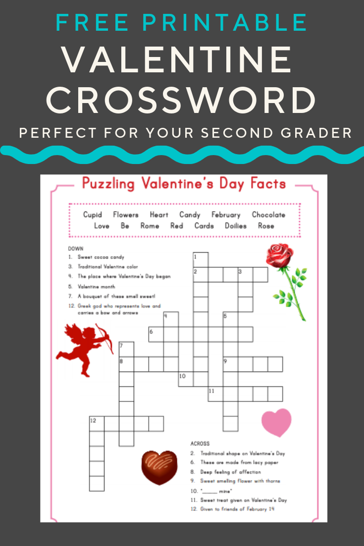 Valentine Crossword | Puzzles And Mazes | Valentines Day Words - Free Printable Valentine Puzzles For Adults