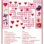 Valentine Day Crossword Worksheet   Free Esl Printable Worksheets   Free Printable Valentines Crossword