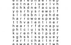 Valentine Word Search Printable - Sunshine And Rainy Days - Printable Valentines Crossword
