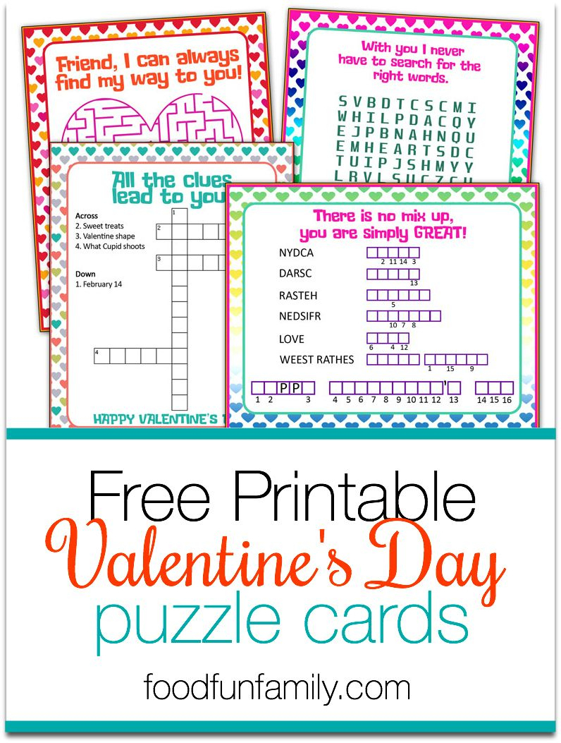 Valentine&amp;#039;s Day Puzzle Cards {A Free Printable} | Valentine&amp;#039;s Day - Printable Valentine Puzzle