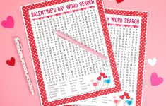 Valentine's Day Word Search Printable - Happiness Is Homemade - Free Printable Valentine Puzzles For Adults