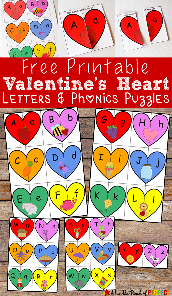 Valentine&amp;#039;s Heart Letters And Phonics Puzzles Free Printable - Free Printable Valentine Puzzles For Adults