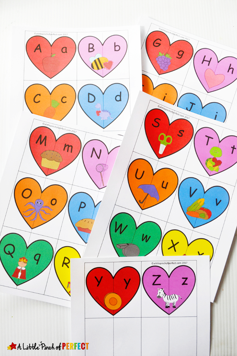 Valentine&amp;#039;s Heart Letters And Phonics Puzzles Free Printable - Printable Phonics Puzzles