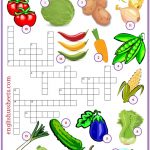 Vegetables Esl Printable Crossword Puzzle Worksheets For Kids   Printable Crossword Esl